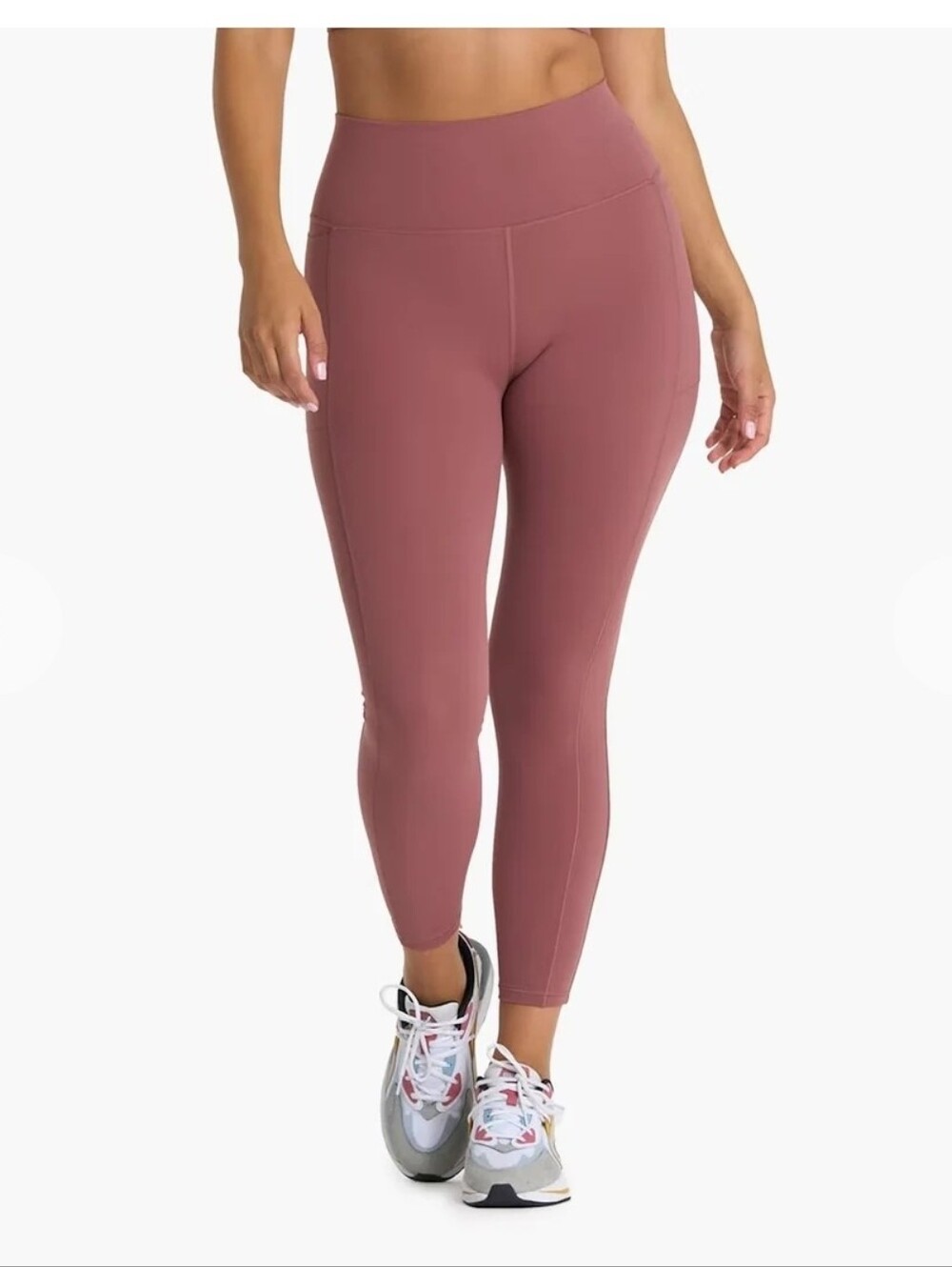 Vuori Stride Leggings Brown Size S With Side Pocket & Back Zipper Pocket